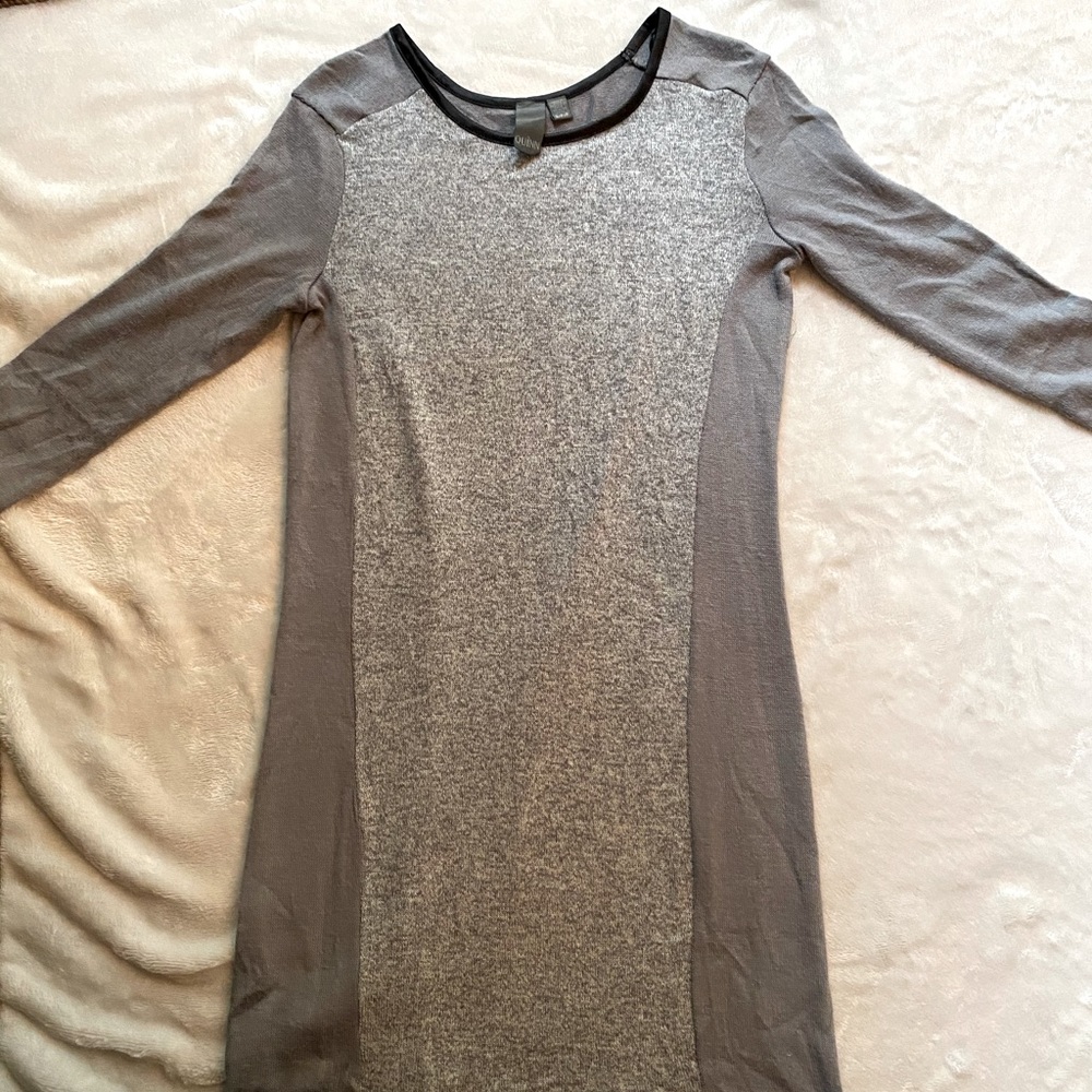 Grey sweater dress